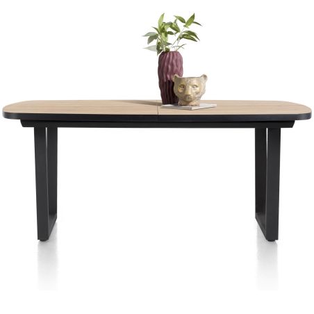 Avalox, table de bar à rallonge ovale 190 (+ 60) x 110 cm - pieds v - Henders and Hazel