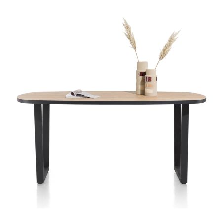 Avalox, table de bar ovale 210 x 110 cm - pieds v - Henders and Hazel