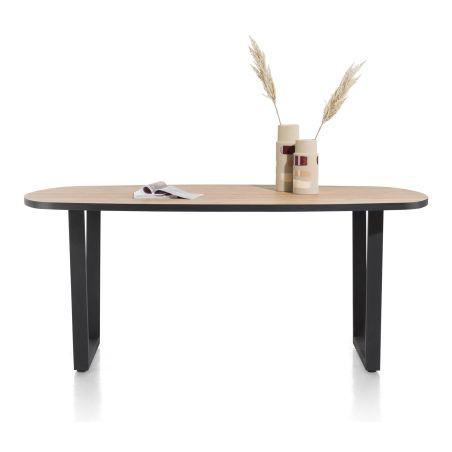 Avalox, table de bar ovale 240 x 110 cm - pieds v - Henders and Hazel