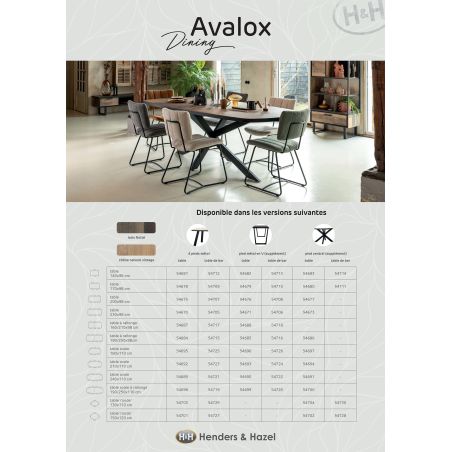 Avalox, table ovale 210 x 110 cm - pieds v - Henders and Hazel