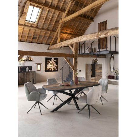 Avalox, table ovale 210 x 110 cm - pied central - Henders and Hazel