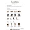 Avalon, meuble tv 200 cm. - 2-tiroirs + 1-niche - Henders&Hazel