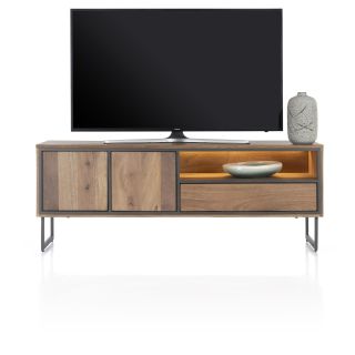 Trapani, buffet bas 160 cm - 2-portes + 1-tiroir + 1-niche (+ LED) - Henders and Hazel