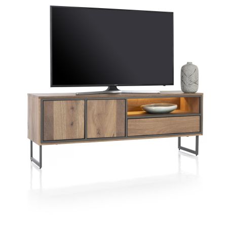 Trapani, buffet bas 160 cm - 2-portes + 1-tiroir + 1-niche (+ LED) - Henders and Hazel