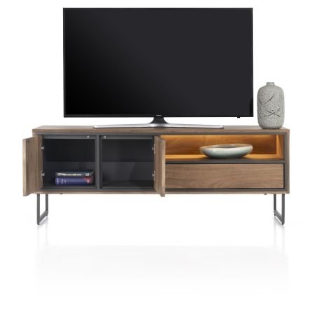 Trapani, buffet bas 160 cm - 2-portes + 1-tiroir + 1-niche (+ LED) - Henders and Hazel