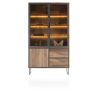 Trapani, vaisselier 120 cm - 2-portes verres + 1-porte + 2-tiroirs (+ LED) - Henders and Hazel