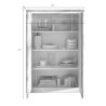 Buffet haut 2 portes CRONOS BLANC CADIZ avec décor partiel cadiz en facade et LED inclus