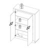 Buffet haut 2 portes CRONOS BRONZE MERCURE avec LED inclus