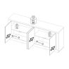 Buffet 4 portes CRONOS BLANC CADIZ avec LED inclus
