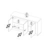 Buffet 3 portes CRONOS BLANC MERCURE avec LED inclus