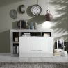 Buffet design 2 portes et 3 tiroirs BURGA BETON 146 cm