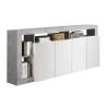 Buffet design 4 portes BURGA BETON 184 cm