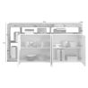 Buffet design 4 portes BURGA BETON 184 cm