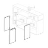 Buffet design 4 portes BURGA BETON 184 cm