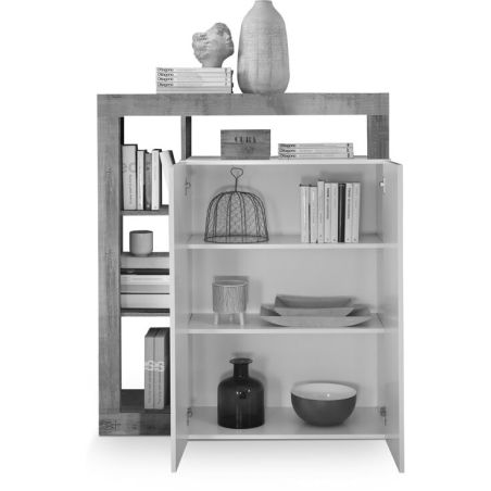 Buffet haut 2 portes BURGA BETON 108 cm