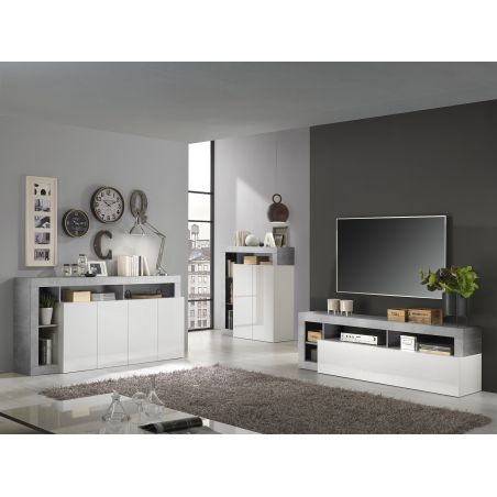 Meuble TV design BURGA BETON 184 cm