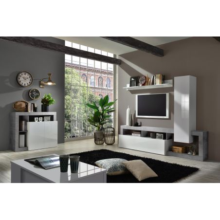 Ensemble meuble TV design BURGA BETON 219 cm