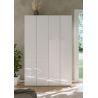 Armoire a chaussures 4 portes JERRY en blanc brillant hauteur 186 cm