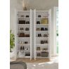 Armoire a chaussures 4 portes JERRY en blanc brillant hauteur 186 cm