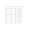 Armoire a chaussures 4 portes JERRY en blanc brillant hauteur 186 cm