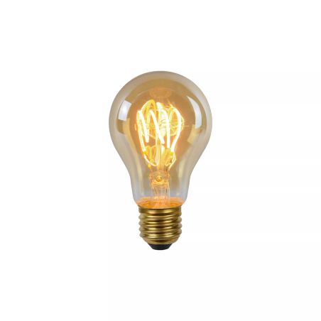Ampoule filament LED A60 - culot E27 - Ø 6 cm - 1x4,9W 2200K - Ambre - de la marque LUCIDE