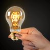 Ampoule filament LED A60 - culot E27 - Ø 6 cm - 1x4,9W 2200K - Ambre - de la marque LUCIDE