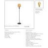 Lampadaire ILONA- Ø 34 cm - 1xE27 - Ambre - de la marque LUCIDE