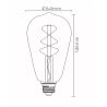 Lampadaire ILONA- Ø 34 cm - 1xE27 - Ambre - de la marque LUCIDE