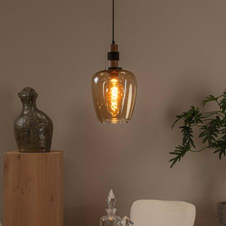 Suspension ILONA - Ø 22 cm - 1xE27 - Ambre - de la marque LUCIDE