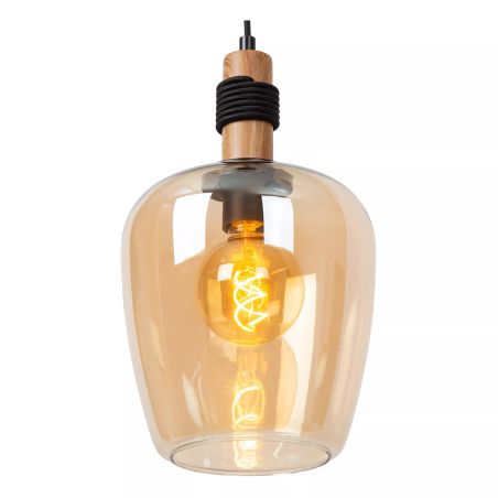 Suspension ILONA - Ø 22 cm - 1xE27 - Ambre - de la marque LUCIDE