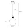 Suspension ILONA - Ø 22 cm - 1xE27 - Ambre - de la marque LUCIDE