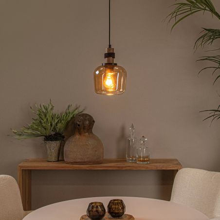 Suspension ILONA - Ø 18 cm - 1xE27 - Ambre - de la marque LUCIDE