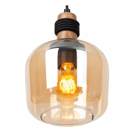 Suspension ILONA - Ø 18 cm - 1xE27 - Ambre - de la marque LUCIDE