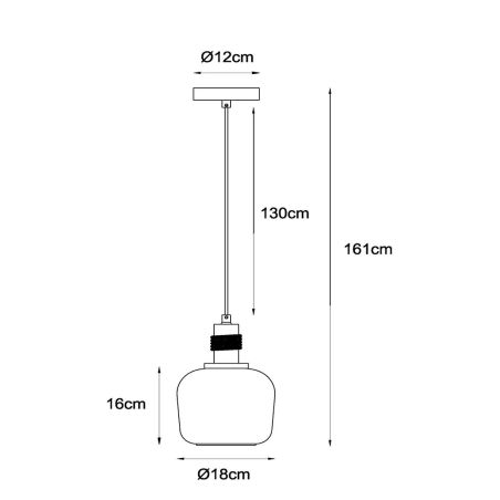 Suspension ILONA - Ø 18 cm - 1xE27 - Ambre - de la marque LUCIDE