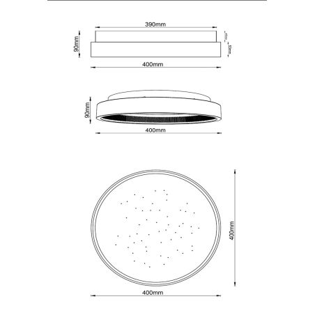 Plafonnier ESTREJA - Ø 40 cm - LED 3 StepDim - CCT - 2500K/3000K - Blanc - de la marque LUCIDE