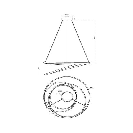 Suspension SARDANA - Ø 80 cm - Or Mat / Laiton - de la marque LUCIDE | Premium