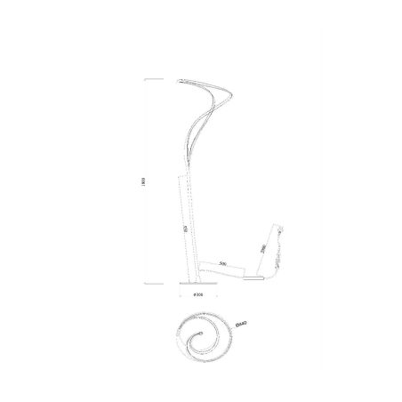 Lampadaire SARDANA - Ø 44 cm - Or Mat / Laiton - de la marque LUCIDE | Premium
