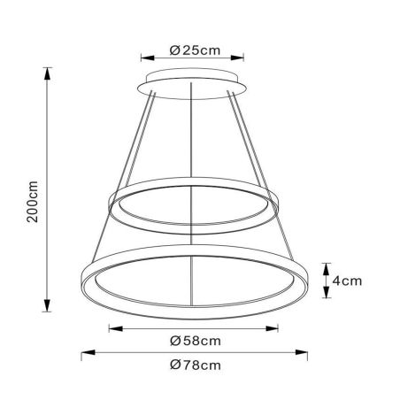 Suspension VIDAL - Ø 78 cm - noir - de la marque LUCIDE | Premium