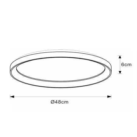 Plafonnier - diamètre 48 cm - LED Dim. - 1x38W 2700K - Or Mat et Laiton - de la marque LUCIDE - Premium