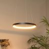 Suspension VIDAL - diamètre 58 cm - LED Dim. - 1x48W 2700K - Noir - de la marque LUCIDE