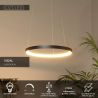 Suspension VIDAL - diamètre 58 cm - LED Dim. - 1x48W 2700K - Noir - de la marque LUCIDE