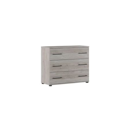 Commode MANON en décor chêne chateau avec 3 tiroirs