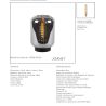 Lampe de table JOANET - diamètre 22 cm - 1xE27 - Fumé - de la marque LUCIDE