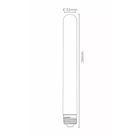Ampoule filament LED T32 - culot E27 - diamètre 3,2 cm - E27 - 1x4,9W 2200K - Ambre - de la marque LUCIDE