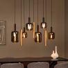 Suspension JOANET - 6xE27 - Laiton - de la marque LUCIDE