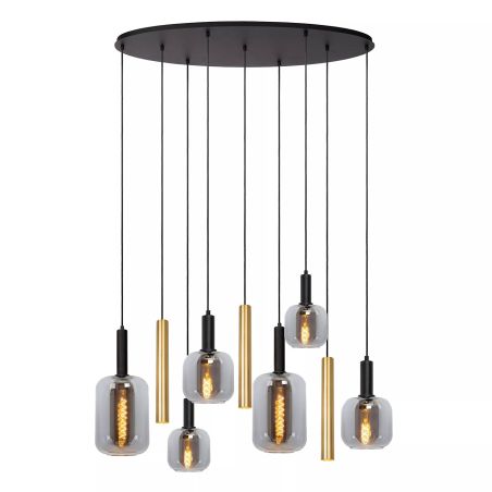 Suspension JOANET - 6xE27 - Laiton - de la marque LUCIDE