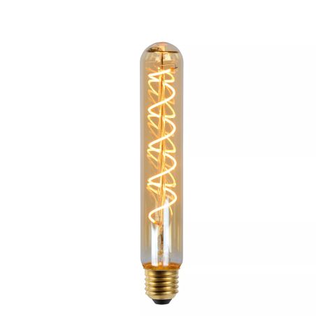 Ampoule filament LED T32 - culot E27 - diamètre 3,2 cm hauteur 20 cm - E27 - 1x4,9W 2200K - Ambre - de la marque LUCIDE