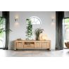 Delmonte, lowboard 200 cm. - 3-portes + 1-tiroir + 1-niche (LED + variateur) - Henders and Hazel