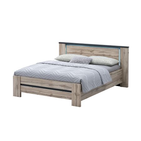 Chambre adulte complète CASPIAN avec lit 160 cm et armoire 200 cm