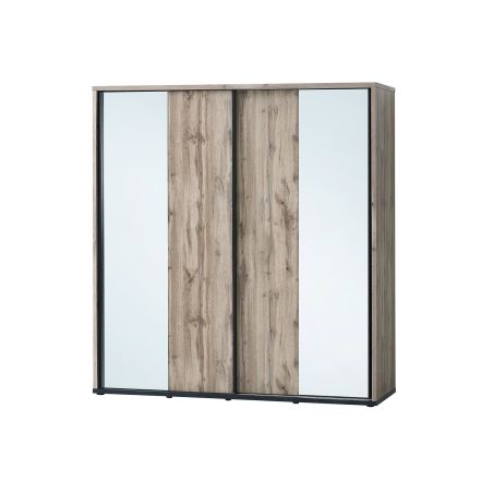 Chambre adulte complète CASPIAN avec lit 160 cm et armoire 200 cm
